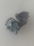 Серебряное кольцо с топазами и сапфирами, фото №2