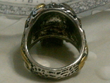Перстень - масонский череп разм. 21, фото №6