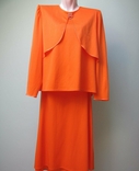 Costume Finland Trikotin Vintage Orange Size 50 with brooch, photo number 2