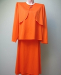 Costume Finland Trikotin Vintage Orange Size 50 with brooch, photo number 4
