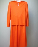 Costume Finland Trikotin Vintage Orange Size 50 with brooch, photo number 7