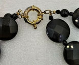 Ожерелье Boho Style Черный Агат Серебро 925 Позолота, фото №7
