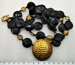 Ожерелье Boho Style Черный Агат Серебро 925 Позолота, фото №10