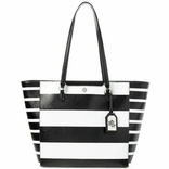 Сумка Lauren Ralph Lauren Striped Leather Tote, numer zdjęcia 2