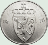 125.Норвегия 50 эре, 1976 год, фото №2