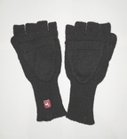 Стильные новые перчатки-рукавици из чистой шерсти альпаки, Перу, р. М, фото №2