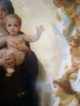 Bouguereau. The Virgin with the Angels. The year is 1900. Embroidered painting., photo number 4