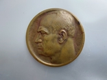 Настольная медаль объединению всех итальянцев под эгидой Бенито Муссолини Италия., фото №2