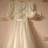 Платье бледно-жолтый цвет)атлас,сетка., фото №2