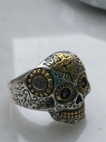 Кольцо с черепом, серебро 925, фото №5