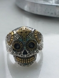 Кольцо с черепом, серебро 925, фото №6