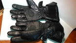 Кожанные зимние перчатки для езды на мото или велотехники, фото №3