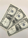 Три доллара по 1 доллару 1957 год B WASHINGTON D.C., фото №3