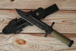 Тактический нож с огнивом Green 2528B, фото №3
