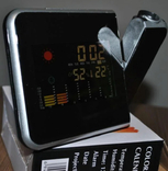 Настольные часы, метеостанция с проектором времени, фото №4
