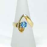 Винтажное золотое кольцо с натуральным топазом, photo number 2