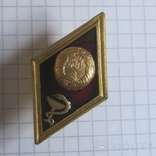 Belarus (no USSR) graduation badge since 1997 - brass - РБ беларусь - не СССР, фото №3