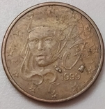 Монета 1- EURO CENT -1999рік., фото №2