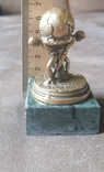 Статуэтка фигурка миниатюра бронза латунь бронзовая латуная два атланта, держащие глобус, фото №2