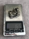 Винтажная серебряная миниатюра Влюбленная пара в кабриолете (серебро 800 пр, вес 16,5 гр), фото №9