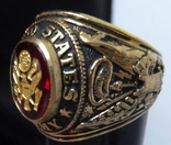 Кольцо United States Army с золотым покрытием (гальваника, фото №5