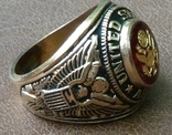 Кольцо United States Army с золотым покрытием (гальваника, фото №7