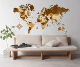 Деревянная карта мира на стену из дерева - Многослойная/Настенная/Декоративная, фото №3