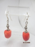 Earrings silver 925 coral vintage, photo number 2