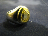 Перстень с желтым камнем. Золото., фото №3