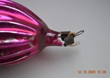 Стара скляна ялинкова іграшка на ялинку "Юла, ліхтарик". Зроблено в СРСР. Висота 10 см., фото №4