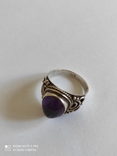 Срібний перстень з натуральним аметистом, фото №6