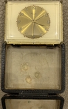 Часы дорожные, будильник, Германия, в кожаном футляре, фото №2
