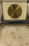 Часы дорожные, будильник, Германия, в кожаном футляре, фото №4
