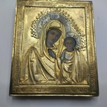 Икона Божьей Матери в серебряном окладе 84, в киоте, фото №4
