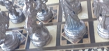 Шахматы, греко-римский набор. Перламутр, дерево, металл, фото №6