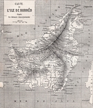 XIX век. Географическая подборка. Борнео. (19,5х18,9см.).(3), фото №2