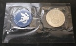 США 1 доллар 1973 АНЦ серебро запайка, фото №4