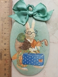 Декор керамика панно великодній кролик, фото №3