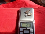 Серьги серебряные ( 5 грамм ) (м 925 пробы звезда серп и молот ( 1мв), фото №4