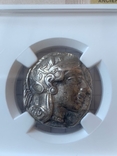 Греция, Афинская тетрадрахма 440-400 до н.э. верифицирована NGC XF, фото №2