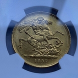 2 фунта 1887 г. Великобритания (MS60) NGC, фото №5