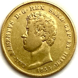 20 лир. 1834. Карл Альберт. Сардиния (золото 900, вес 6,40 г), фото №3