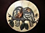  Настенная тарелка с птицами ручной работы Creation Handarbeit Lerchen Германия, фото №3