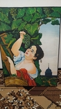 Девушка собирает виноград.( Итальянский полдень). Копия, фото №6