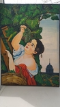 Девушка собирает виноград.( Итальянский полдень). Копия, фото №10
