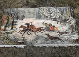Винтажный ковер "Тройка лошадей и волки", фото №5