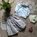Набор комплект реглан сарафан платье вельвет в цветы Nutmeg на 0-1 мес, фото №10