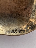 Ложка серебро с позолотой САХАРНАЯ 916 проба, фото №9