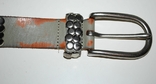 Винтажный женский ремень пр.Cowboy belt, Голландия, кожа/металл.заклепки., фото №10