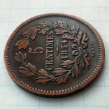 Люксембург 5 сантимов 1854 г., фото №4